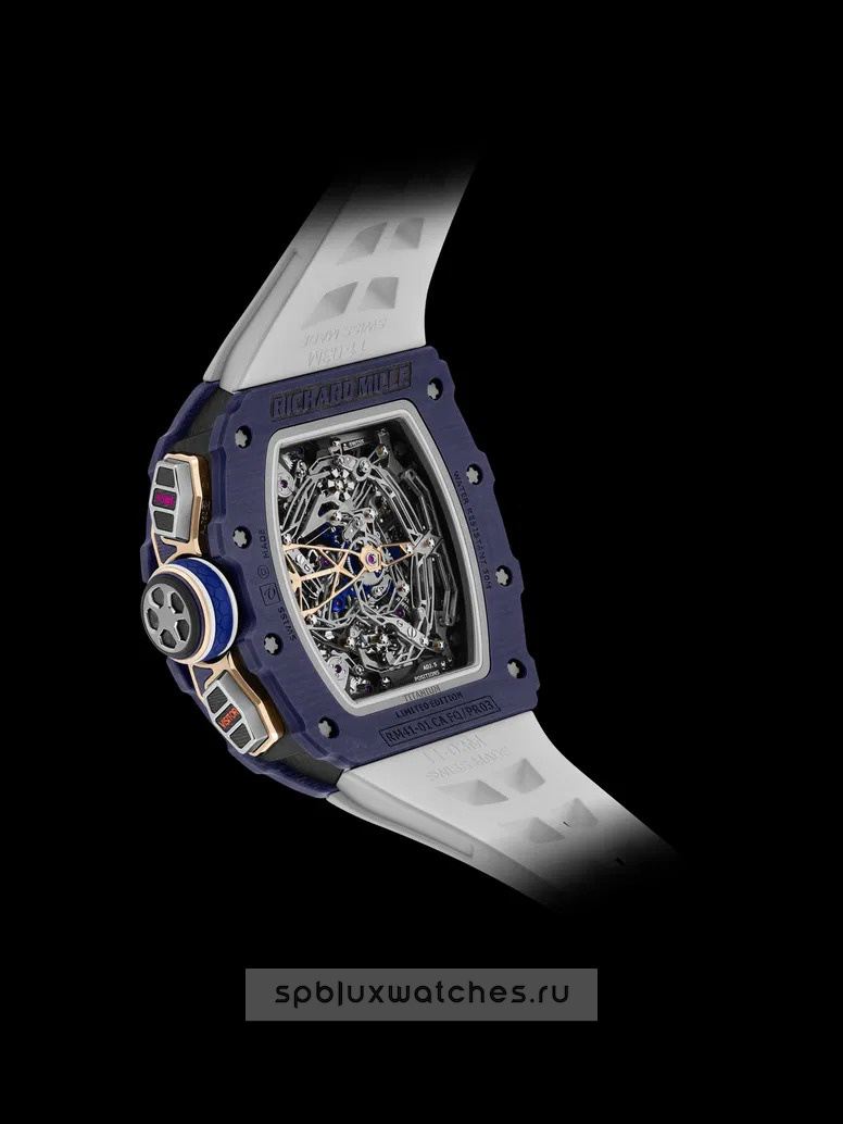 Richard Mille RM 41-01 Tourbillon Flyback Chronograph SoccerDark Blue Quartz TPT