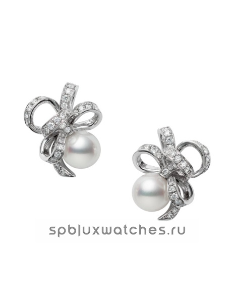 Серьги Mikimoto Jeux de Rubans Pierced Earrings PE-1709PU
