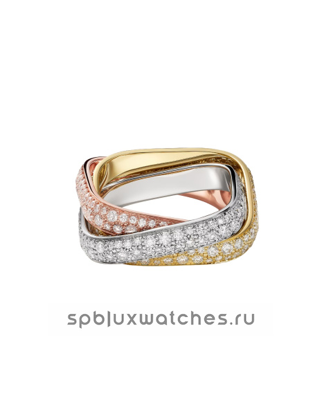 Кольцо Cartier Trinity Paved Cushion Ring Classic Model N4824700