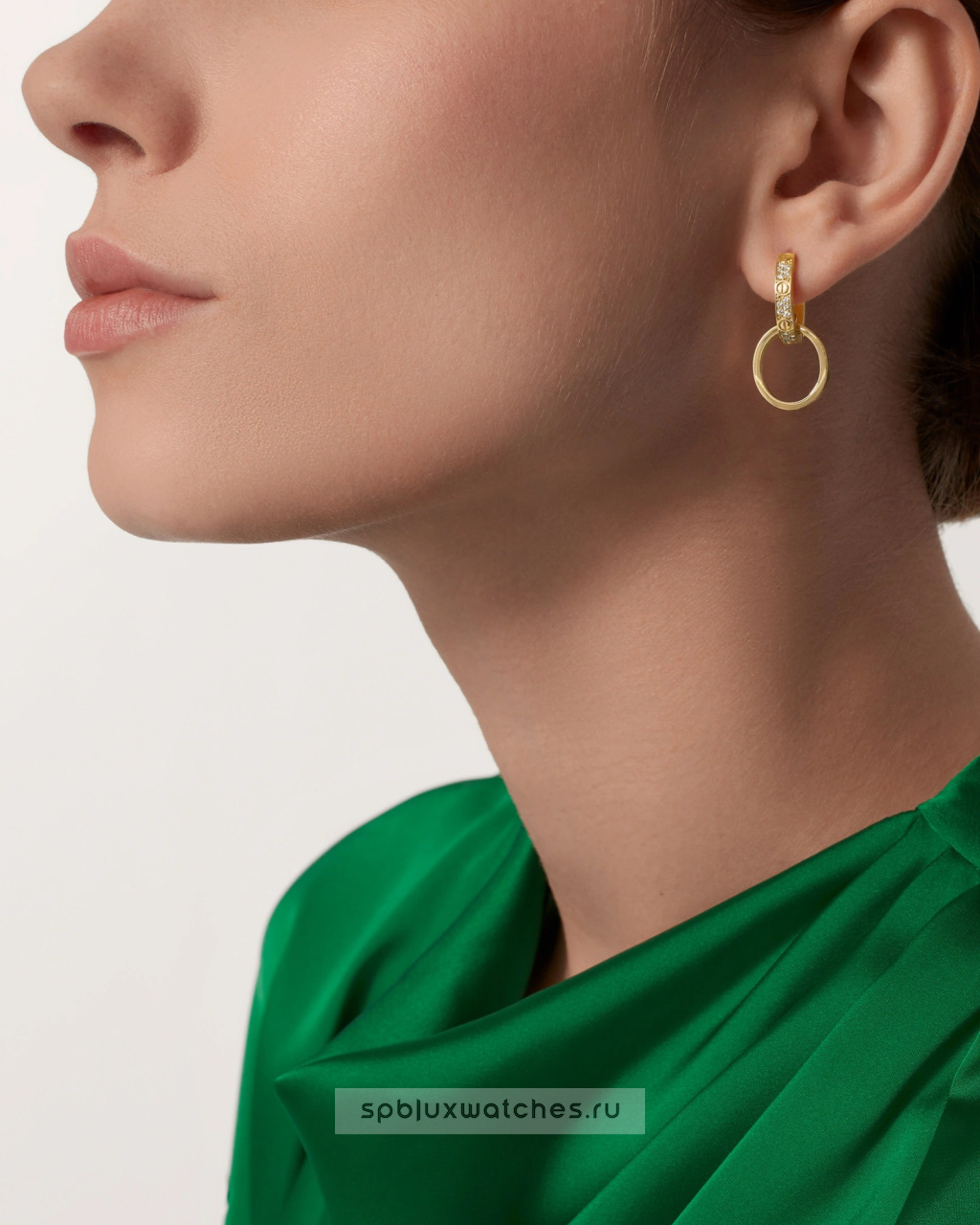 Серьги Cartier Love Earrings Multiwear Half-Paved N8515241