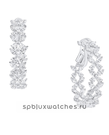 Серьги Graff Classic Butterfly Diamond Hoop Earrings RGE1983