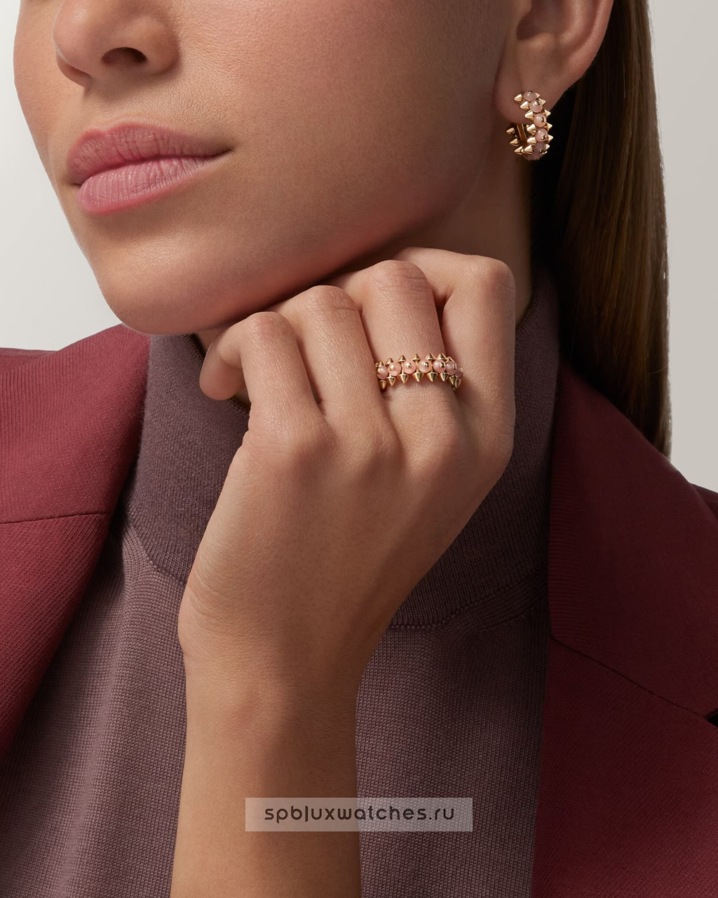 Серьги Cartier Clash de Cartier Pink Chalcedony Earrings B8301531