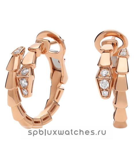 Серьги Bvlgari Serpenti Viper Hoop Earrings 359949