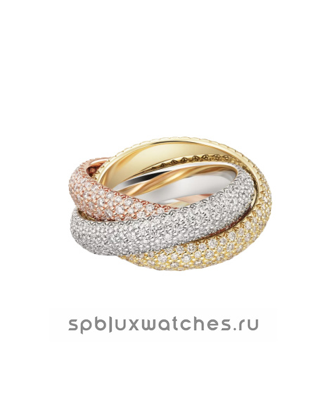 Кольцо Cartier Trinity Paved Ring Large Model N4778300