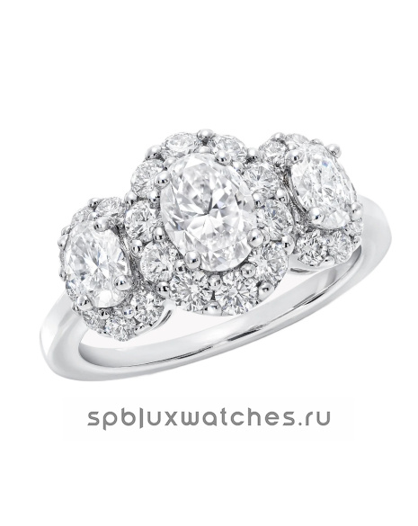Кольцо для помолвки Graff Icon Three Stone Oval Diamond Engagement Ring RGR837