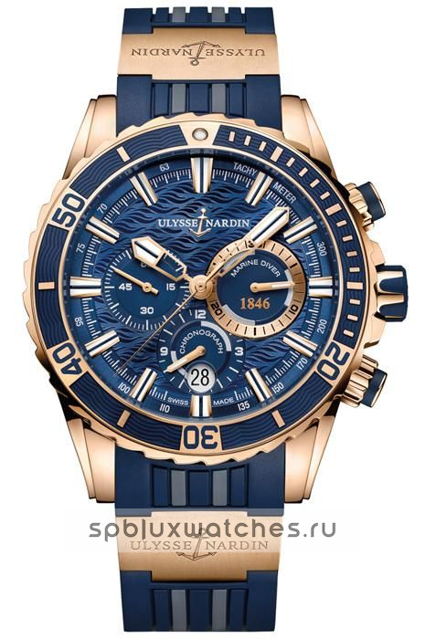 ulysse nardin marine diver chronograph 44 mm 1502 151 3 93