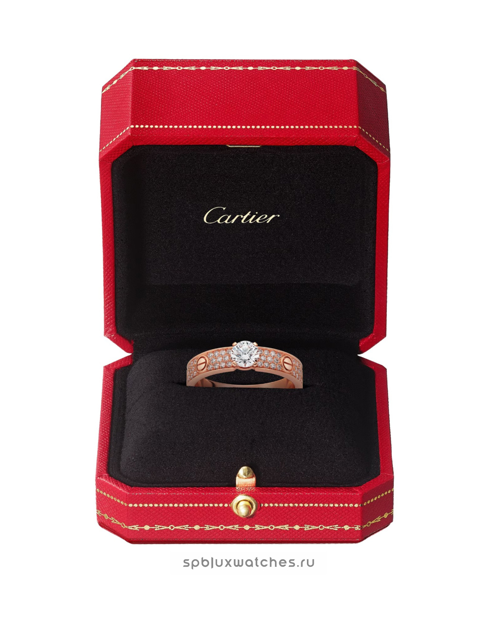 Кольцо для помолвки Cartier Love Solitaire Brilliant-Cut Diamond Paved N4774600