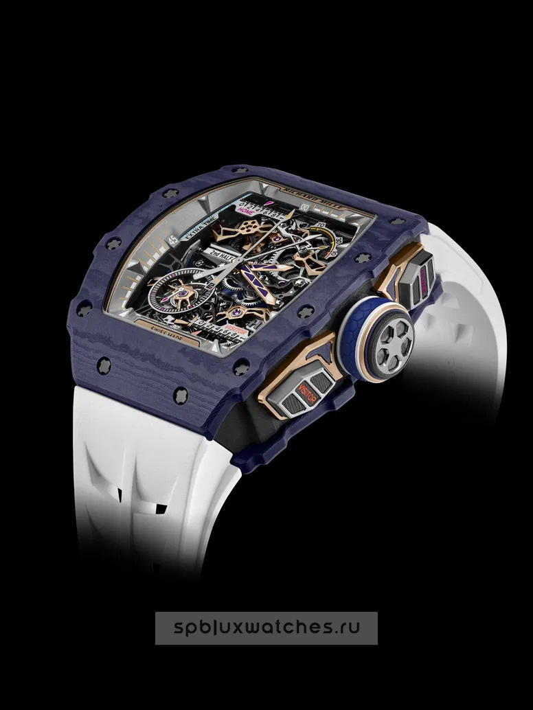 Richard Mille RM 41-01 Tourbillon Flyback Chronograph SoccerDark Blue Quartz TPT