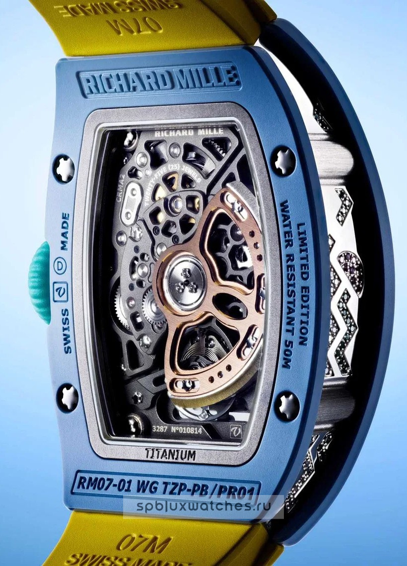 Richard Mille RM 07-01 Automatic Winding Coloured Ceramics Powder Blue 31.4 x 42.5 mm