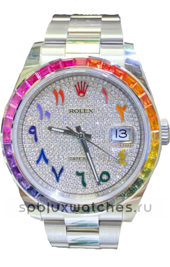 rolex datejust 2 rainbow