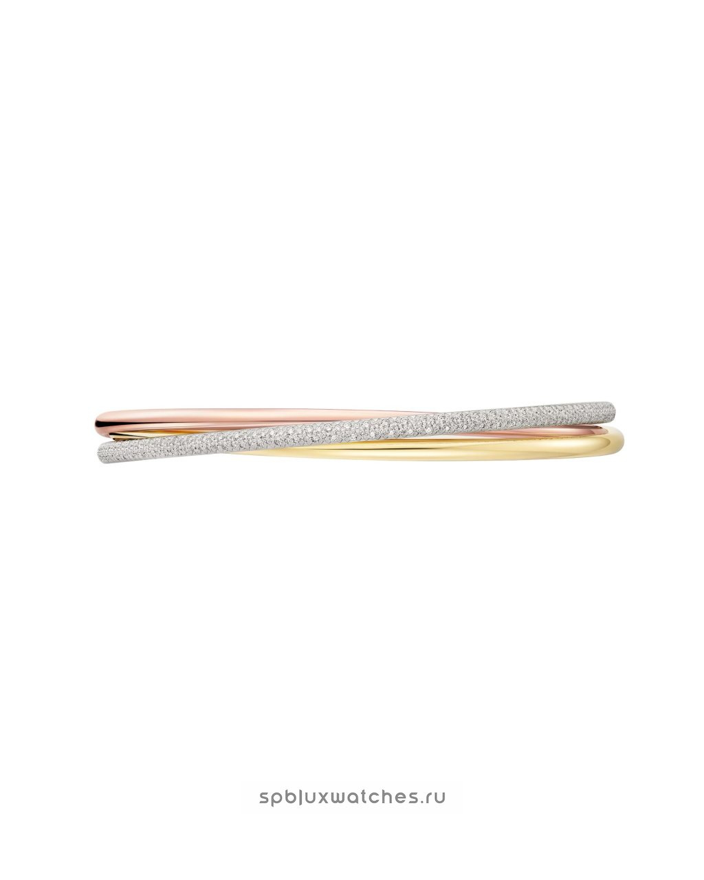 Браслет Cartier Trinity Half-Paved Bracelet Small Model N6721317