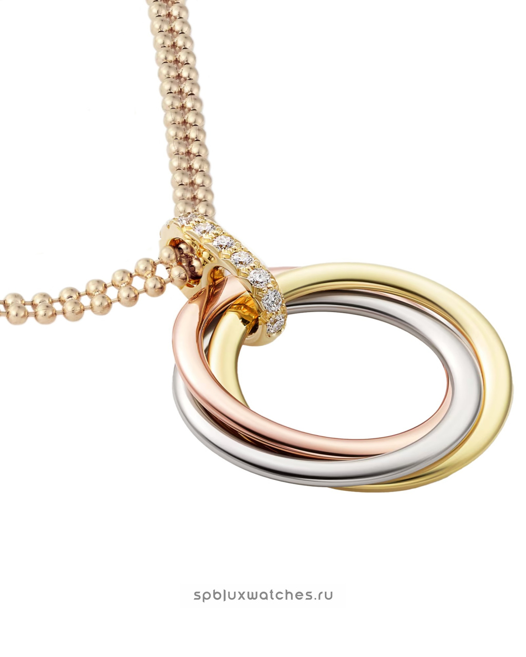 Подвеска Cartier Trinity Diamonds Pendant Medium Model B7224814