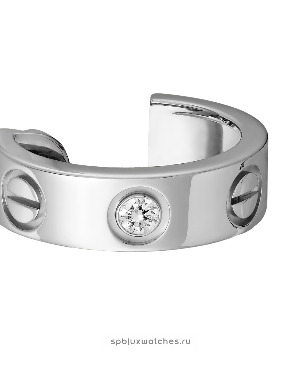 Серьги Cartier Love Hoop Earrings 2 Diamonds Classic Model B8022800
