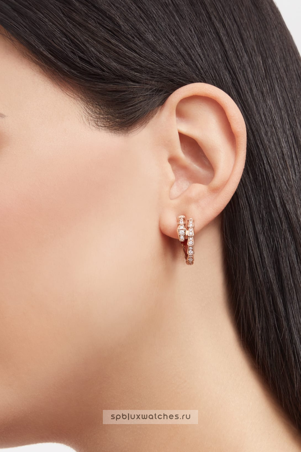 Серьги Bvlgari Serpenti Viper Hoop Earrings 358361