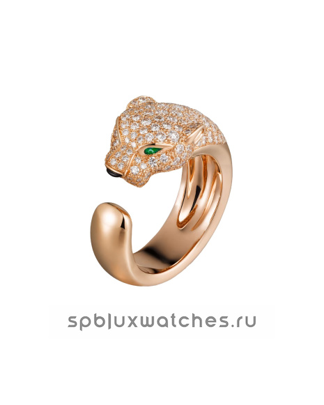 Кольцо Cartier Panthere de Cartier Half-Paved Ring Medium Model N4742200
