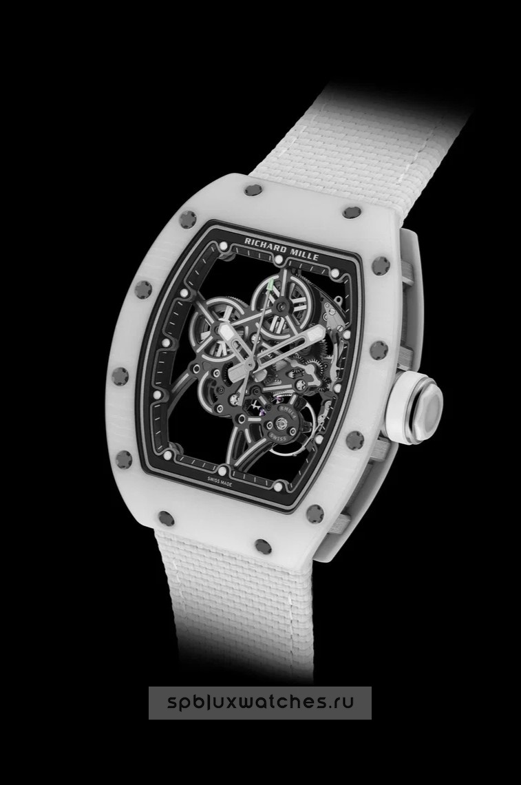 Richard Mille RM 55-01 Manual Winding White Quartz TPT 37.9 x 47.3 mm