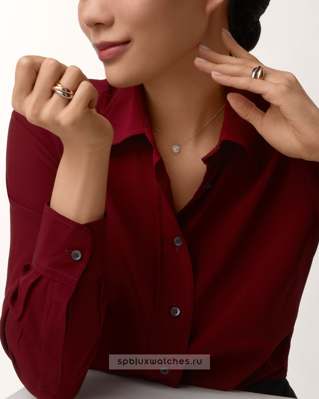 Подвеска Cartier Trinity Paved Pendant B7224807