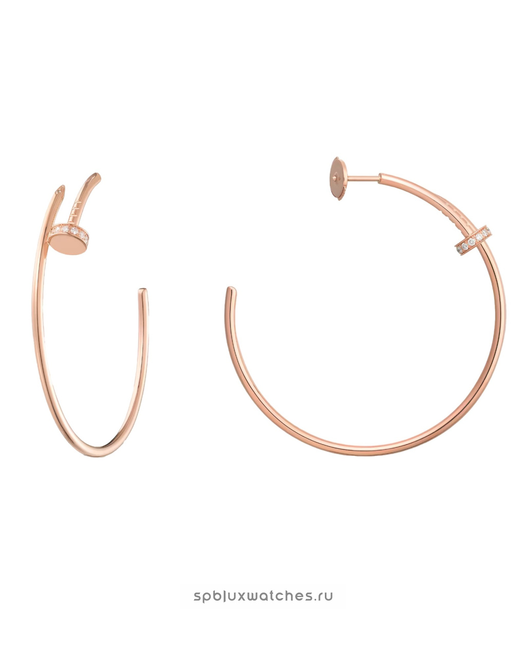 Серьги Cartier Juste un Clou Hoop Diamonds Earrings Large Model B8301212