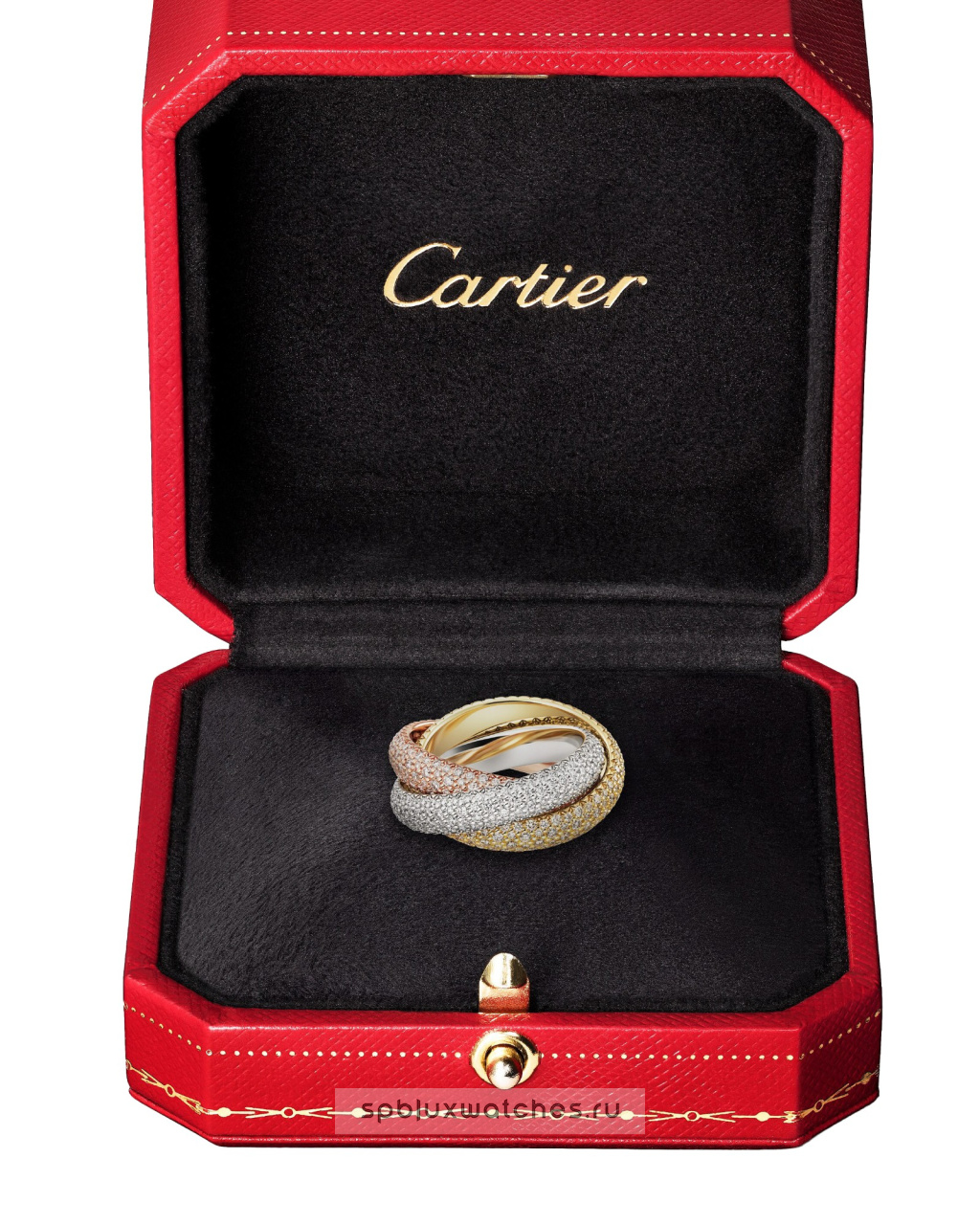 Кольцо Cartier Trinity Paved Ring Large Model N4778300