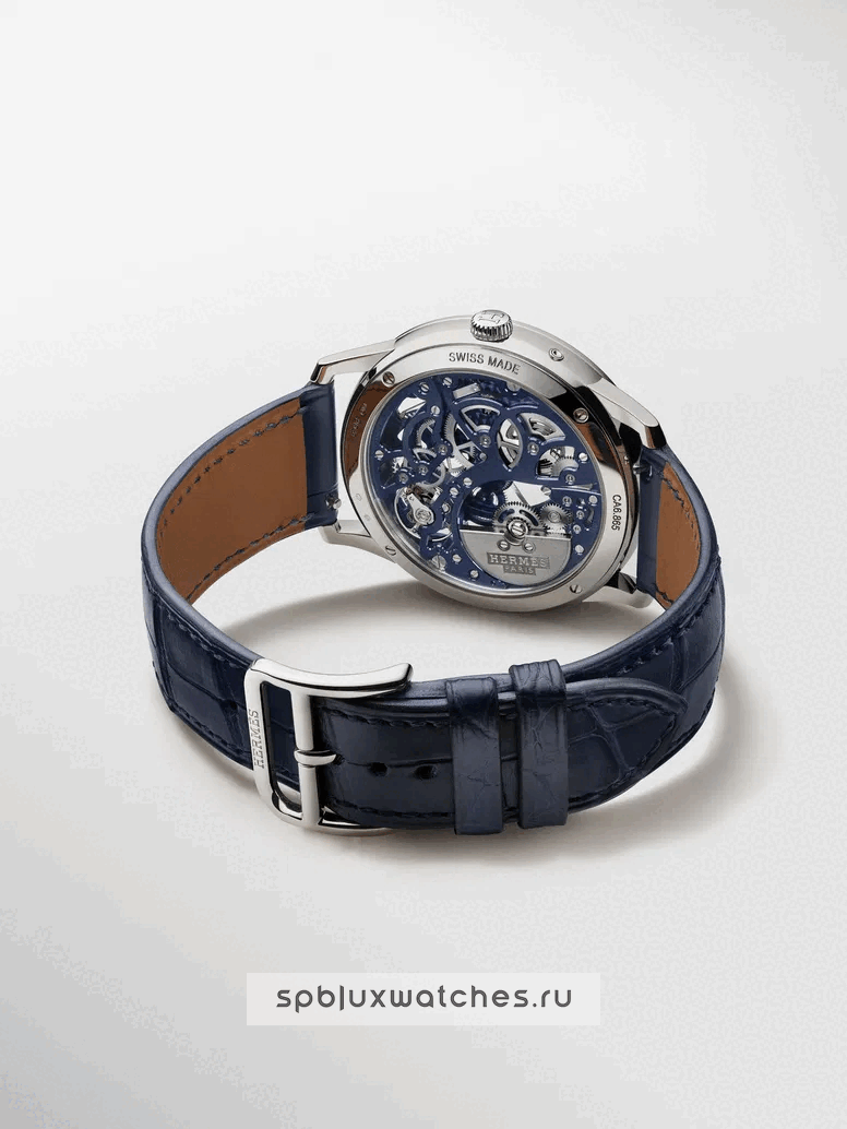 Hermes Slim d’Hermès Squelette Lune Blue 39.5 mm 408379WW00
