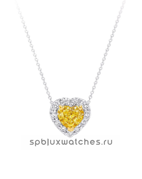 Подвеска Graff Icon Heart Shape Yellow and White Diamond Pendant RGP845