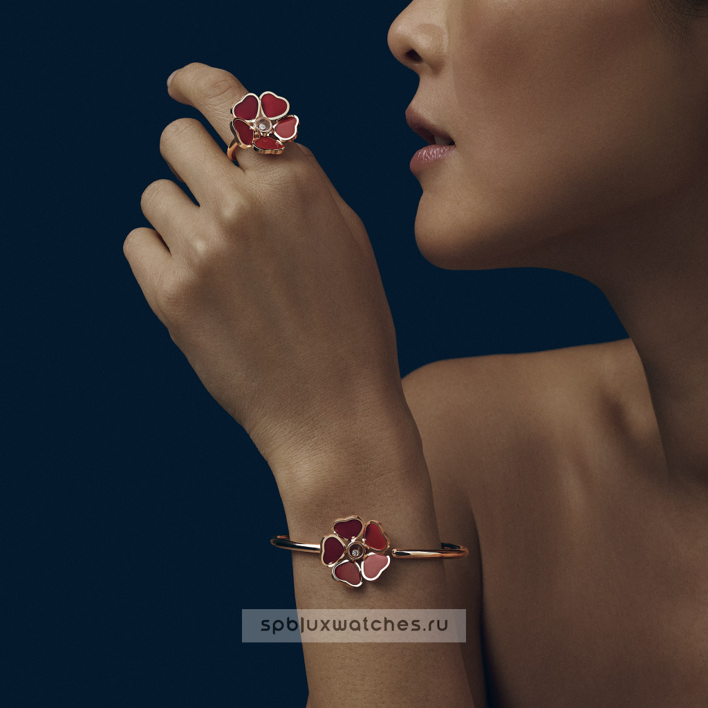 Кольцо Chopard Happy Hearts Flowers Ring 82A085-5800