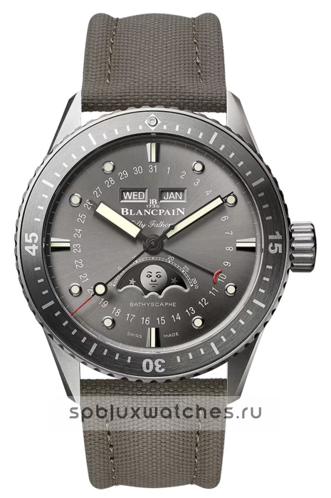 Blancpain Fifty Fathoms Bathyscaphe Quantieme Complet Phases de Lune 43 mm 5054 1210 G52A