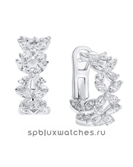 Серьги Graff Classic Butterfly Diamond Petite Hoop Earrings RGE1982