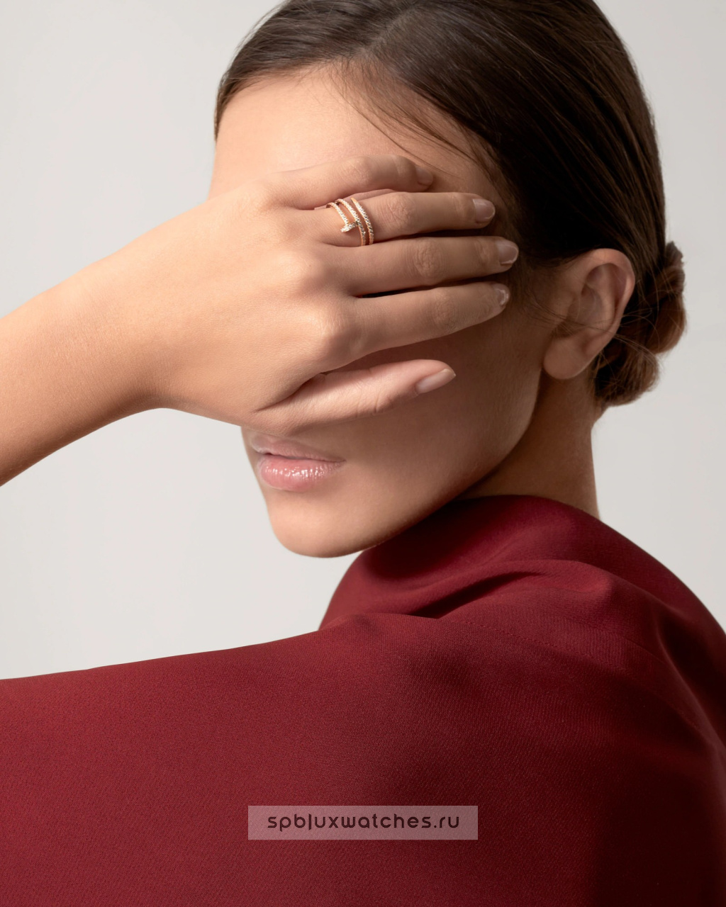 Кольцо Cartier Juste un Clou Half-Paved Double Ring B4211900