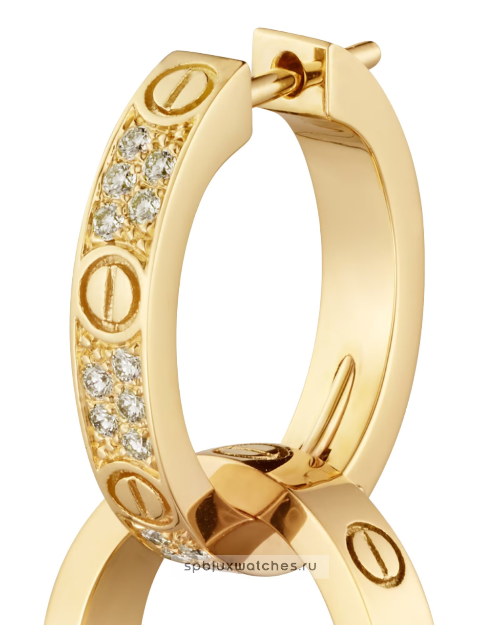 Серьги Cartier Love Earrings Multiwear Half-Paved N8515241