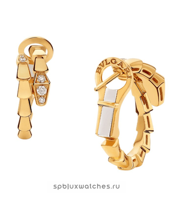 Серьги Bvlgari Serpenti Viper Hoop Earrings 360444