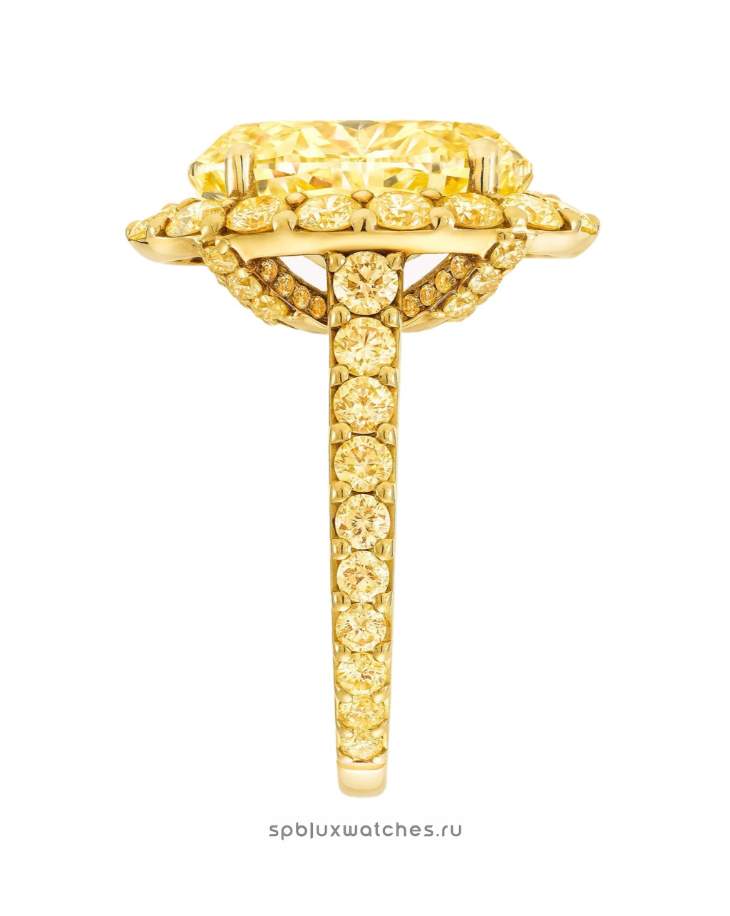 Кольцо для помолвки Graff Icon Oval Cut Yellow Diamond Engagement Ring RGR647