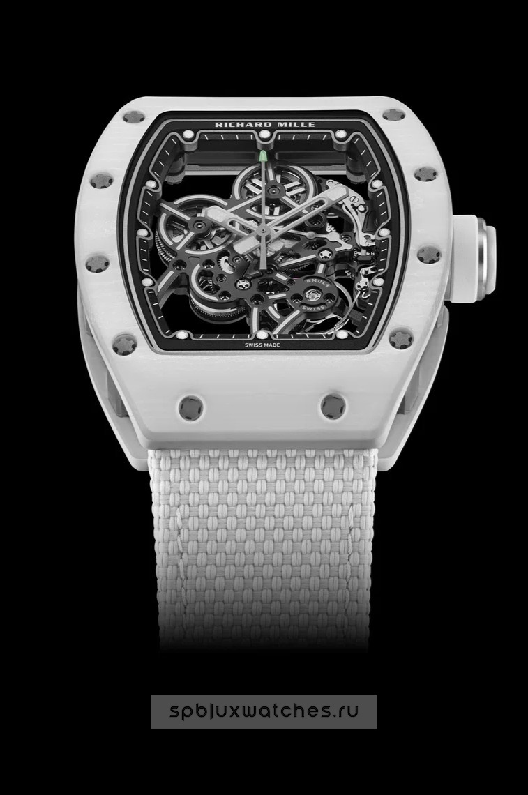 Richard Mille RM 55-01 Manual Winding White Quartz TPT 37.9 x 47.3 mm