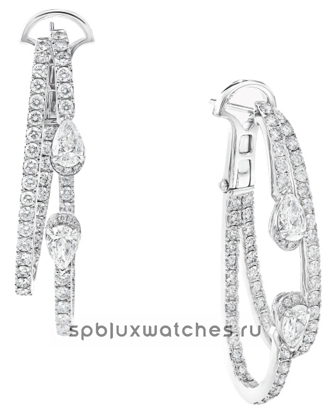 Серьги Graff Duet Diamond Double Hoop Earrings RGE1567