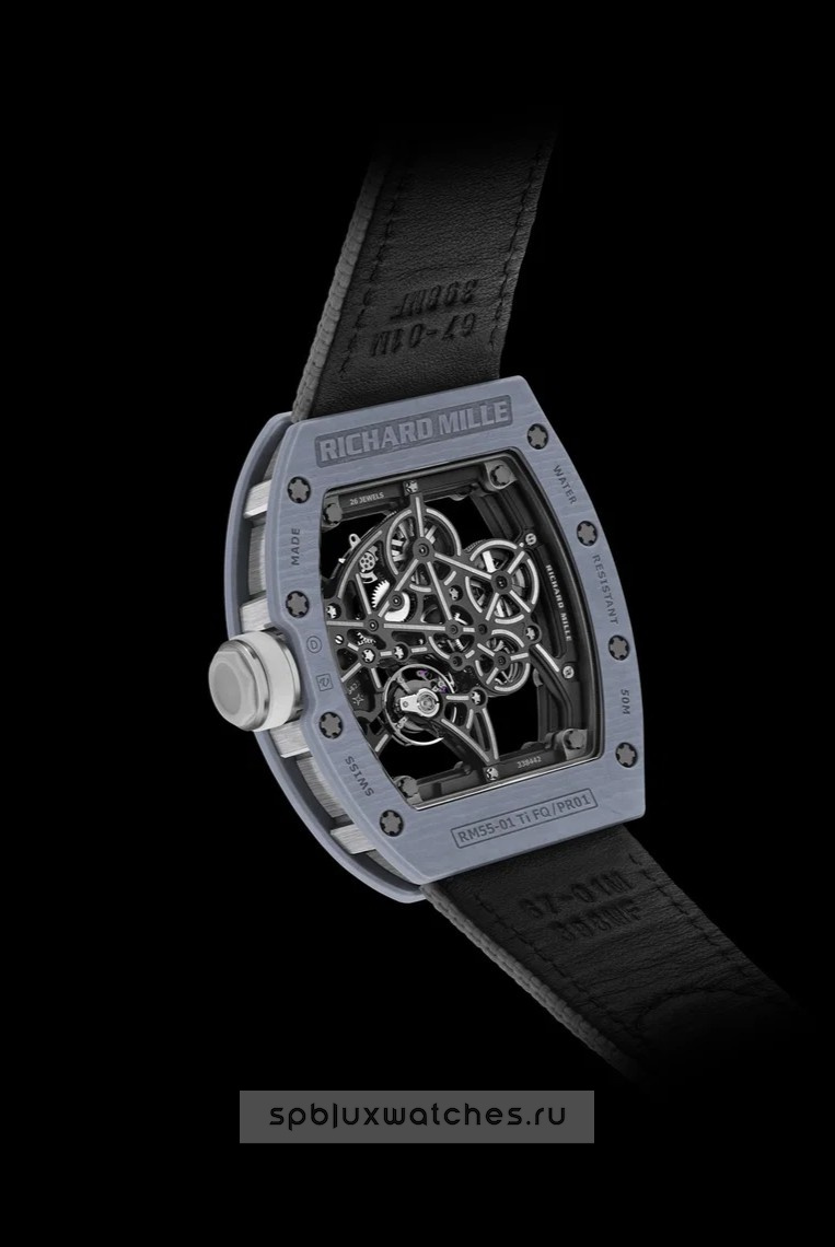 Richard Mille RM 55-01 Manual Winding Grey Quartz TPT 37.9 x 47.3 mm
