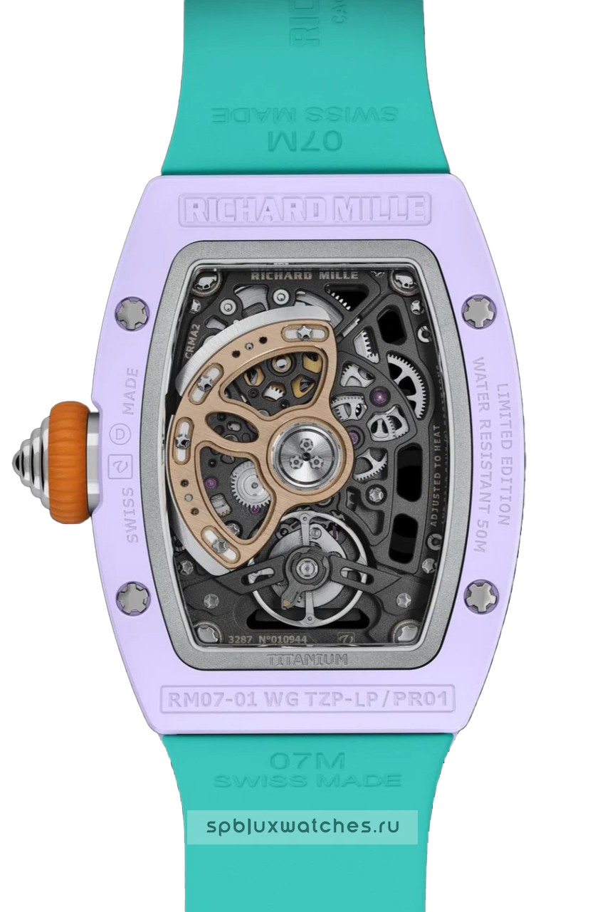 Richard Mille RM 07-01 Automatic Winding Coloured Ceramics Lavender Pink 31.4 x 42.5 mm
