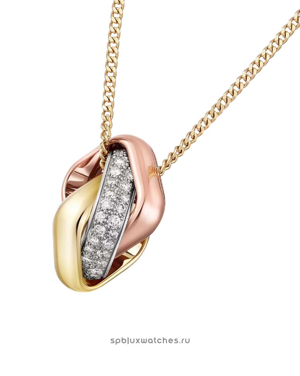 Подвеска Cartier Trinity Half-Paved Cushion-Shaped Pendant N7424481