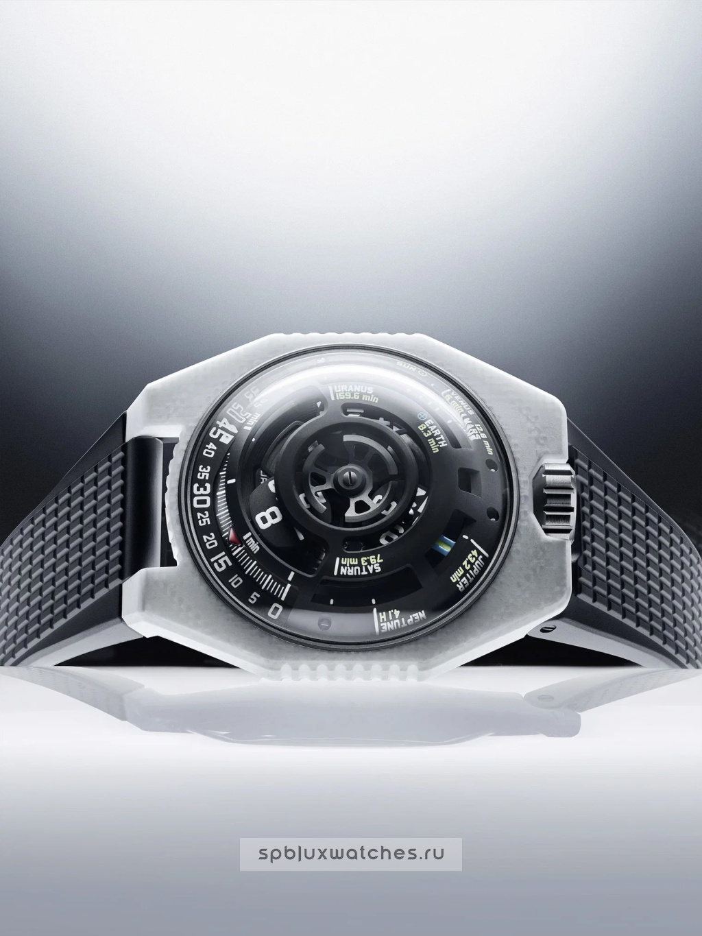 Urwerk Satellite UR-100V Lightspeed Ceramic 43 x 51.7 mm