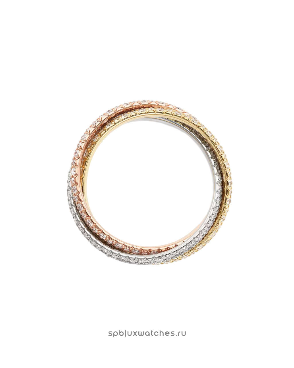 Кольцо Cartier Trinity Paved Ring Small Model N4778100