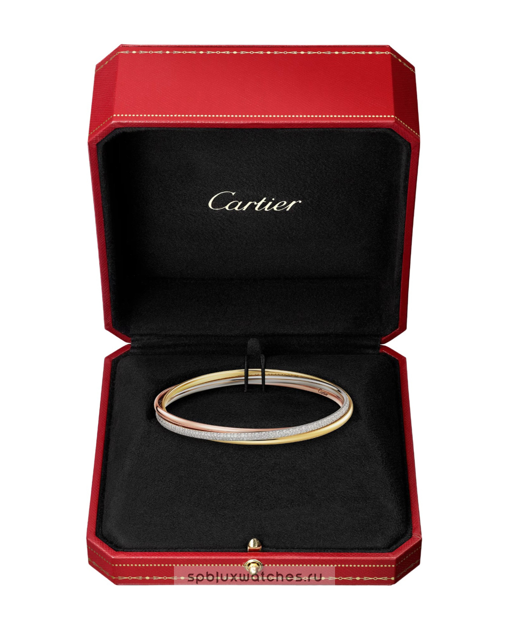 Браслет Cartier Trinity Half-Paved Bracelet Small Model N6721317