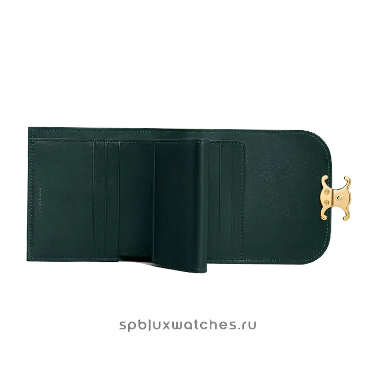 Кошелек Celine Triomphe Green Leather