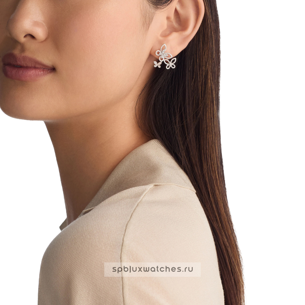 Серьги Graff Triple Butterfly Silhouette Diamond Earrings RGE1610
