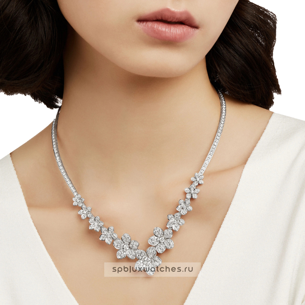 Колье Wild Flower V Shape Diamond Necklace RGN756