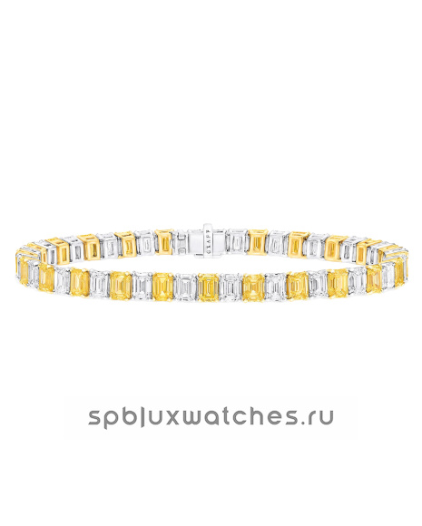 Браслет Graff Classic Graff Emerald Cut Yellow and White Diamond Bracelet RGB661
