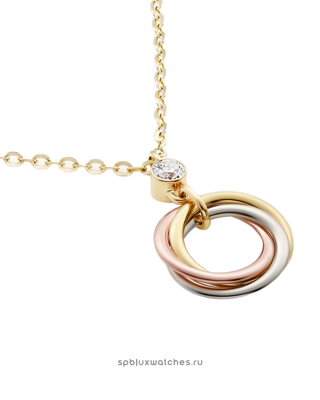 Подвеска Cartier Trinity 1 Diamond Pendant B7224815