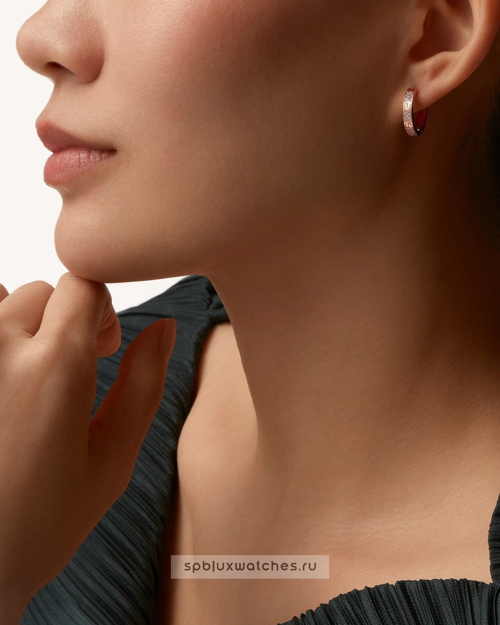 Серьги Cartier Love Earrings Multiwear Half-Paved N8515240