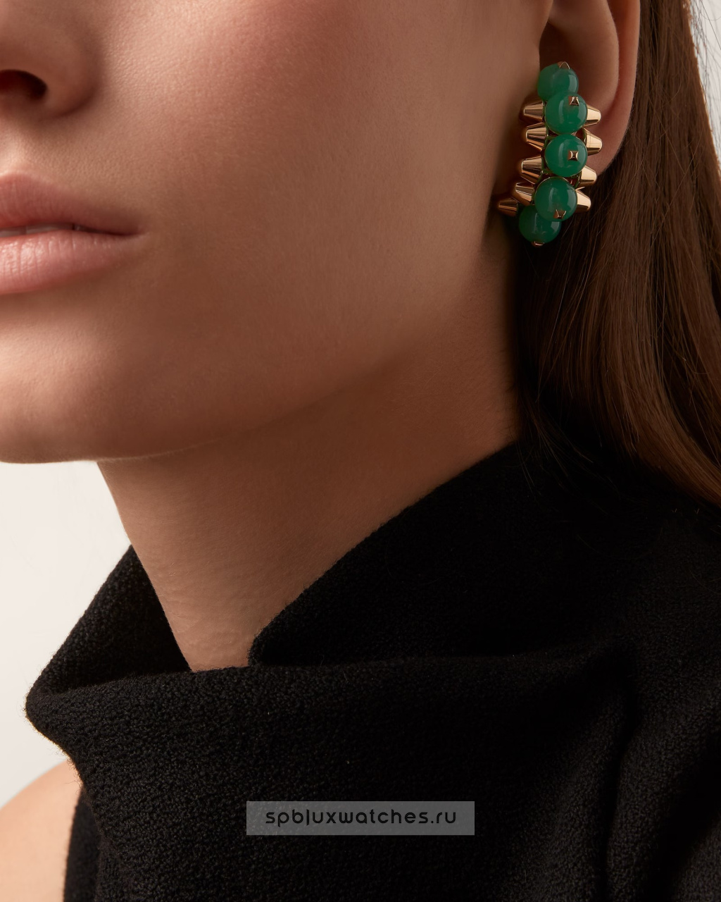 Серьга Cartier Clash de Cartier Single Chrysoprase Earring Extra-Large Model N8515273