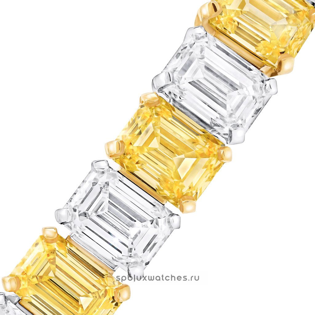 Браслет Graff Classic Graff Emerald Cut Yellow and White Diamond Bracelet RGB661
