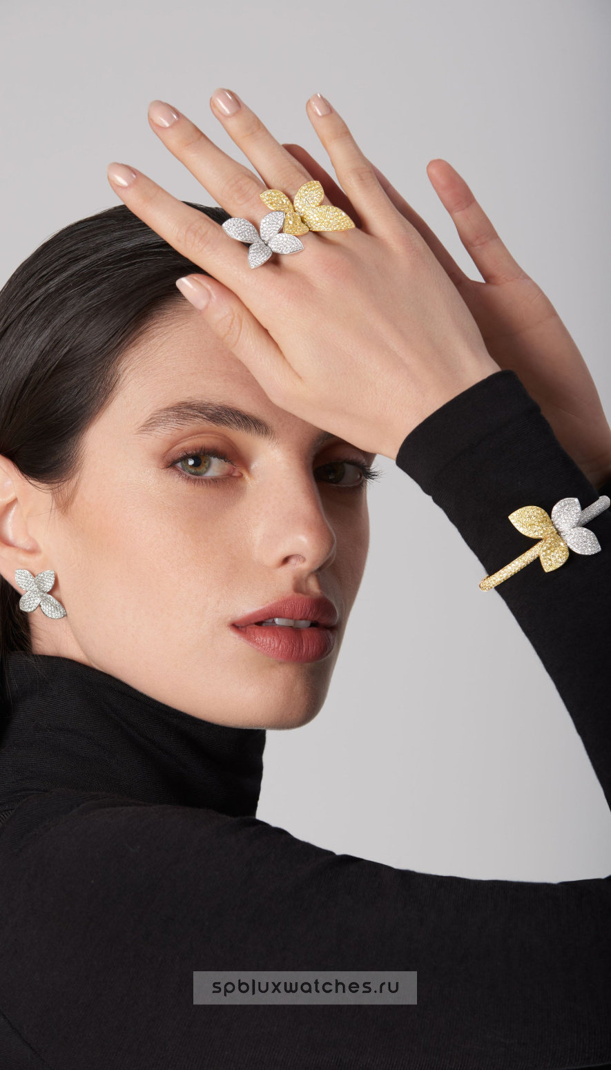 Кольцо Pasquale Bruni Giardini Segreti Double Flower Aura Ring 16604BG