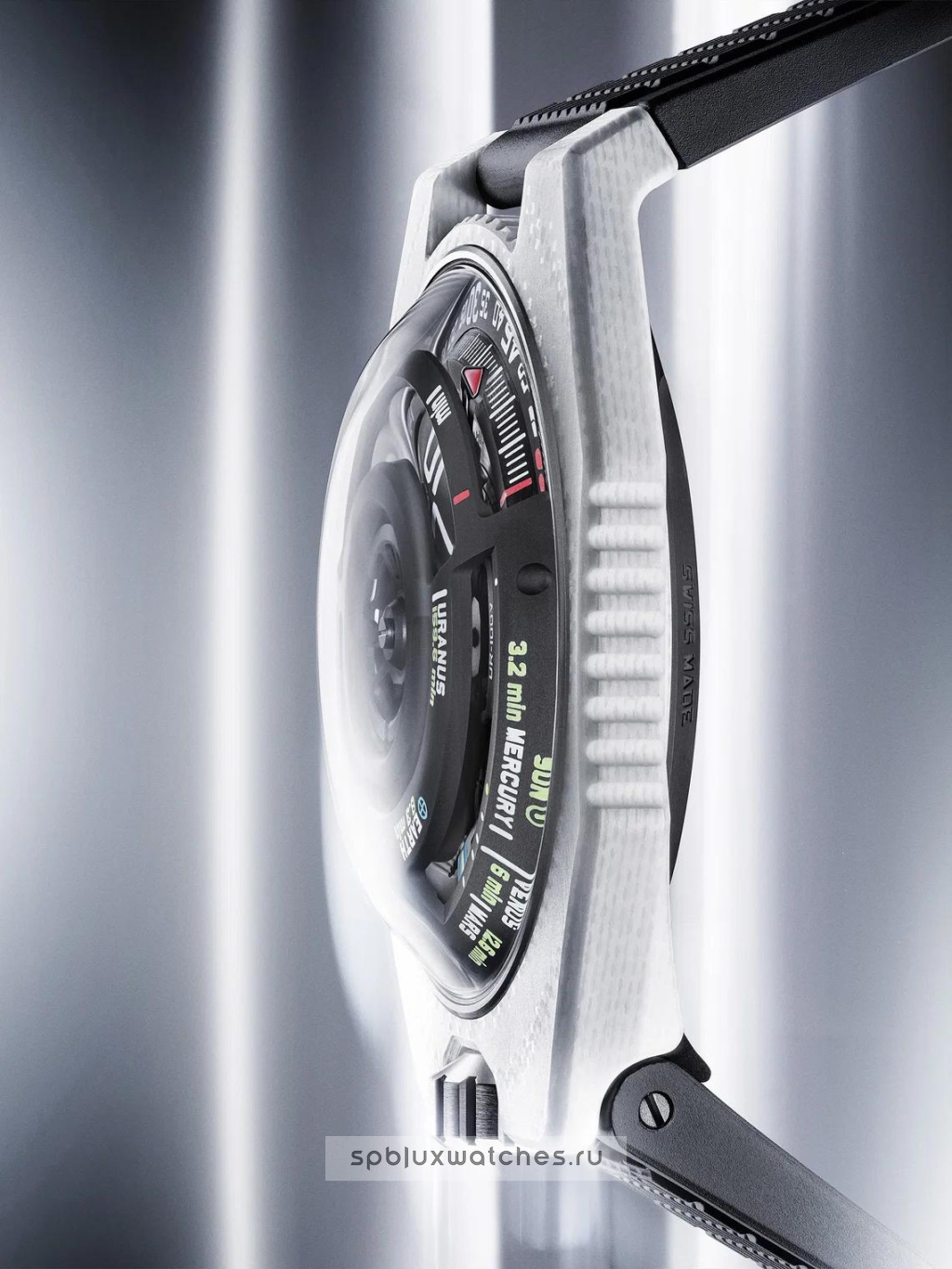 Urwerk Satellite UR-100V Lightspeed Ceramic 43 x 51.7 mm